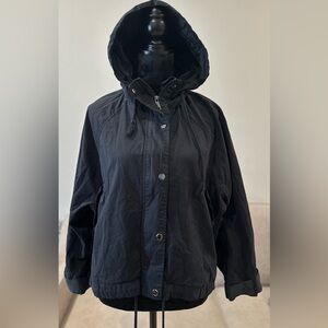 FRANCESCAS Miami Hooded Rain Coat Women Size Large